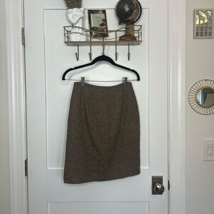 VTG Tweed-Like Pencil Skirt with Satin Lining